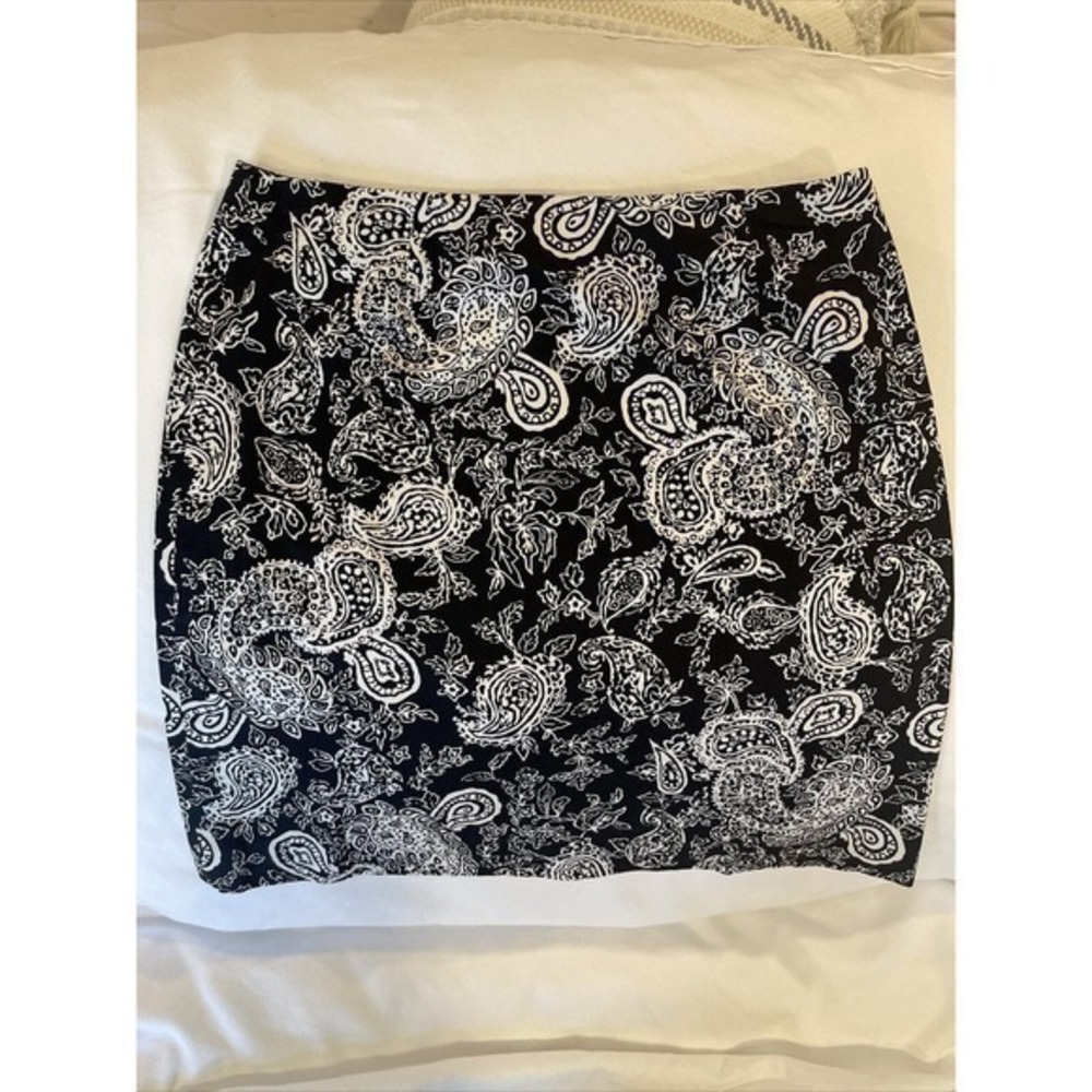 Lauren Ralph Lauren Womens Midi Straight‎ Pencil Skirt Paisley Back Zipper Sz 4P